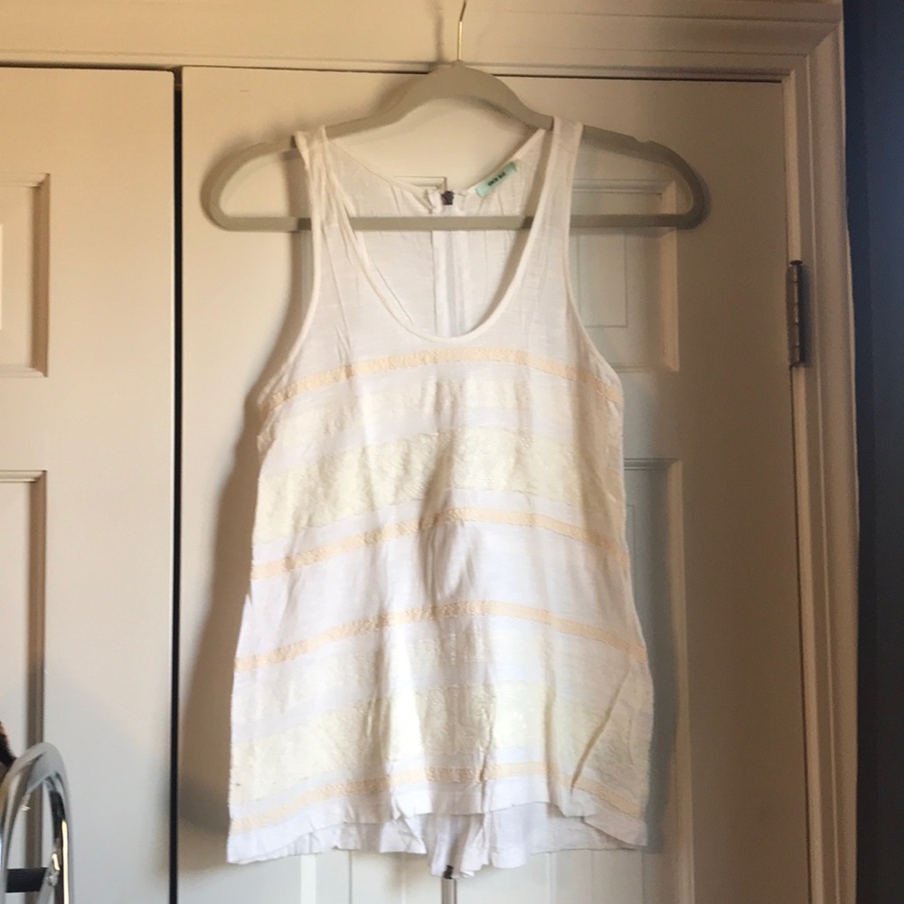White tank with lace detail